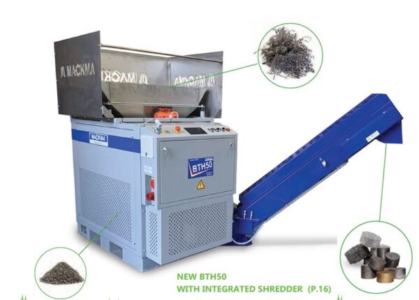 MACKMA – BTH Series – Metal Chip Briquetting with Integrated Shredder Machines